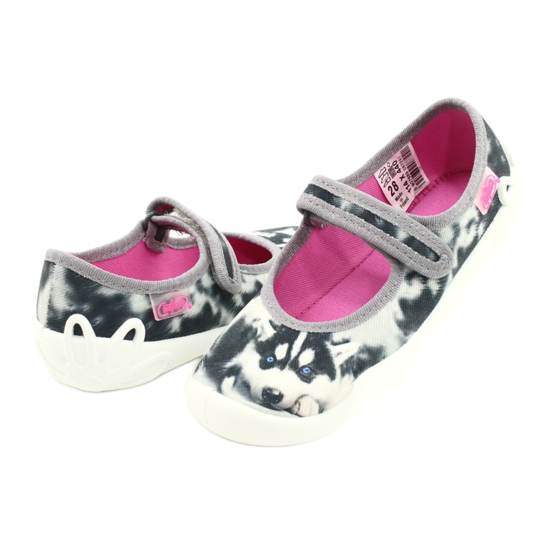 Dječje papuče Befado 114x440 šareno s psećim nanošenjem bijela 4