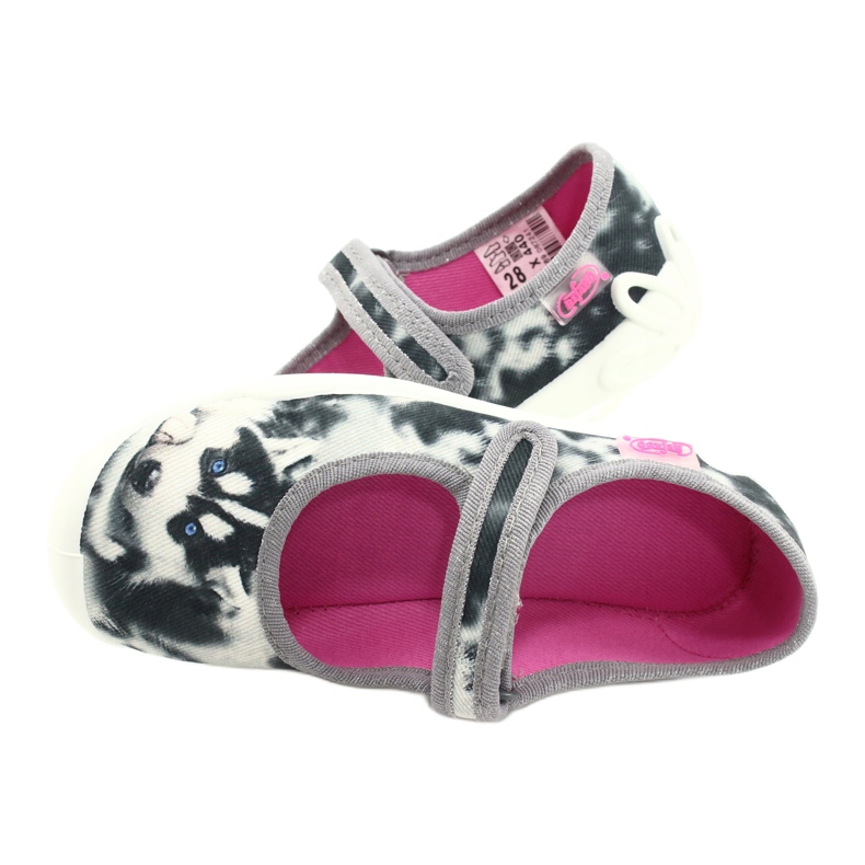 Dječje papuče Befado 114x440 šareno s psećim nanošenjem bijela 5