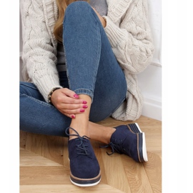 Ženske vezice na čipke tamnoplave 8988-45 Plave tamnoplava 1