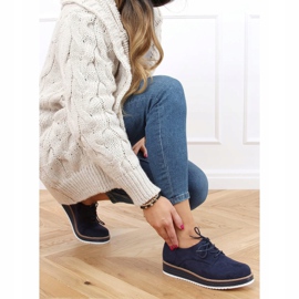 Ženske vezice na čipke tamnoplave 8988-45 Plave tamnoplava 2