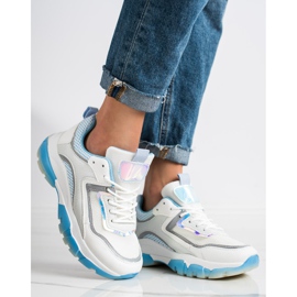 Ideal Shoes Tenisice sa umetkom sa sjajem bijela višebojan 2