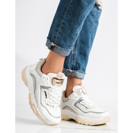 Ideal Shoes Tenisice sa umetkom sa sjajem bijela višebojan 1