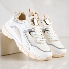 Ideal Shoes Tenisice sa umetkom sa sjajem bijela višebojan 2