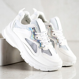 SHELOVET Bijele tenisice na platformi bijela 2