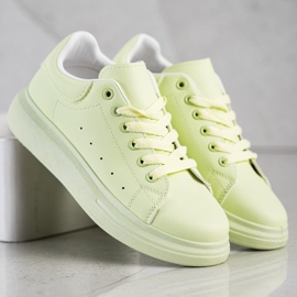 SHELOVET Zelene tenisice na platformi zelena 1