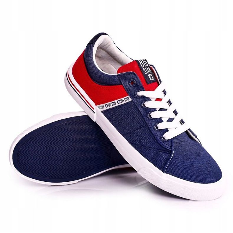 Muške tenisice Big Star FF174137 Navy Blue-Red crvena tamnoplava 2