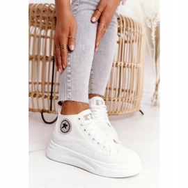 Ženske visoke tenisice na platformi Bijela Lijepa djevojka 2