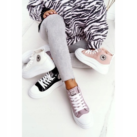 Ženske visoke tenisice na platformi Black Nice Girl bijela crna 1