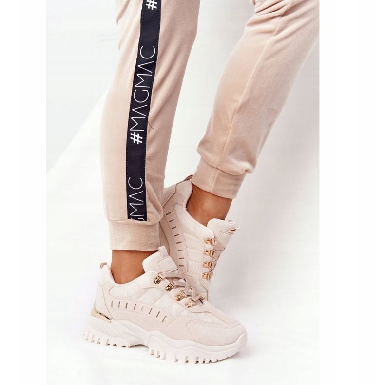 PS1 Ženske bež tenisice Dobro raspoloženje na velikom potplatu 2