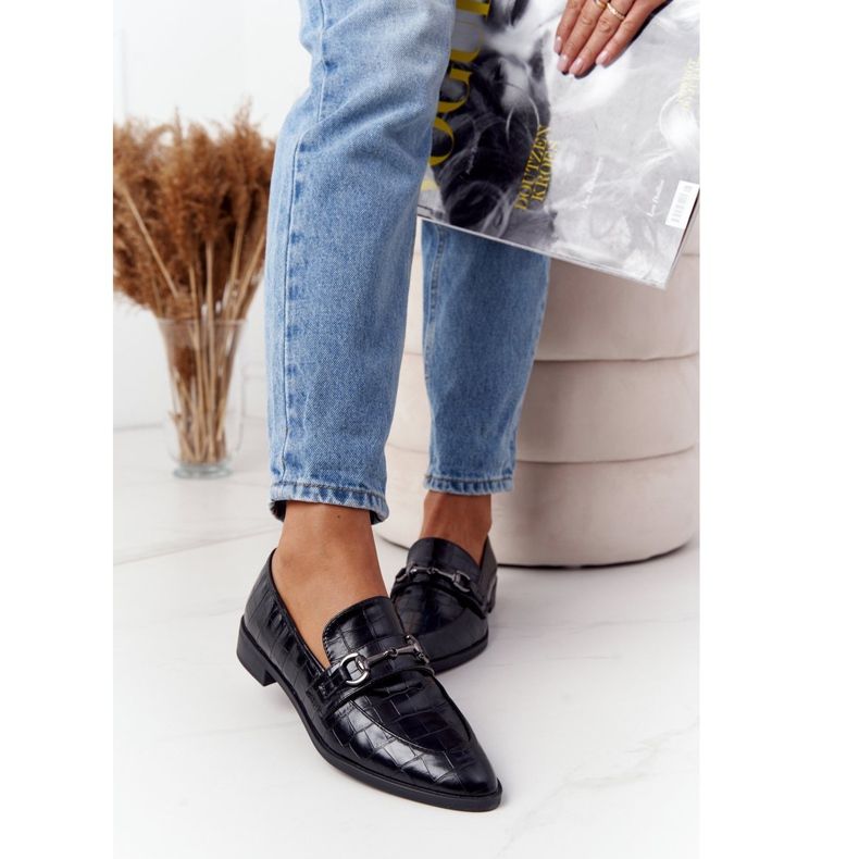 S.Barski Elegantne ženske mokasine S. Bararski Black crno 1