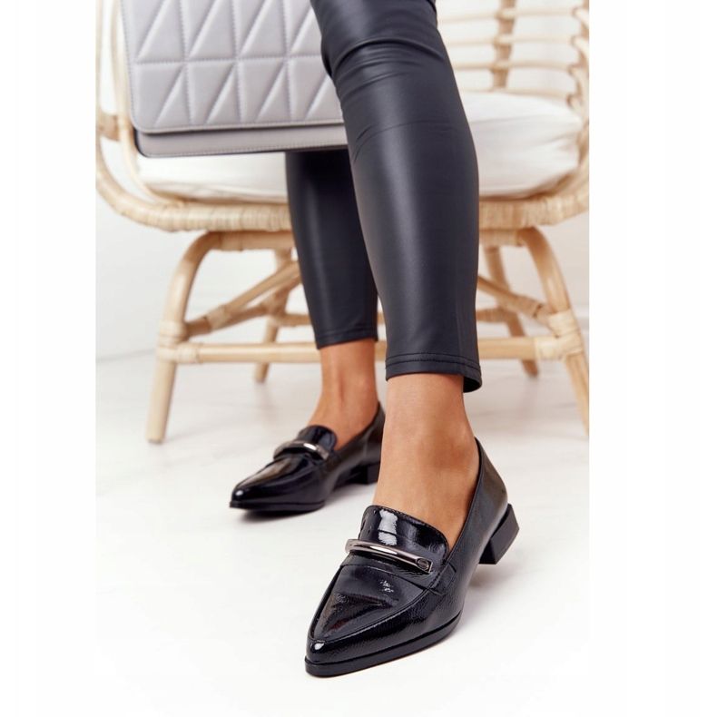 S.Barski Elegantne mokasine S. Barski Premium lakirana crna 2