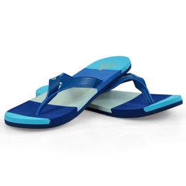 Adidas papuče Eezay prugaste BA8808 mornarsko plava plava 2