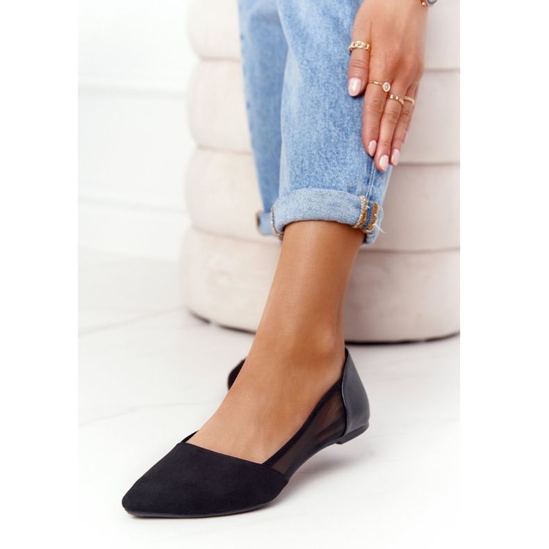 Balerine od crne antilope u špicu s mrežom crna 2