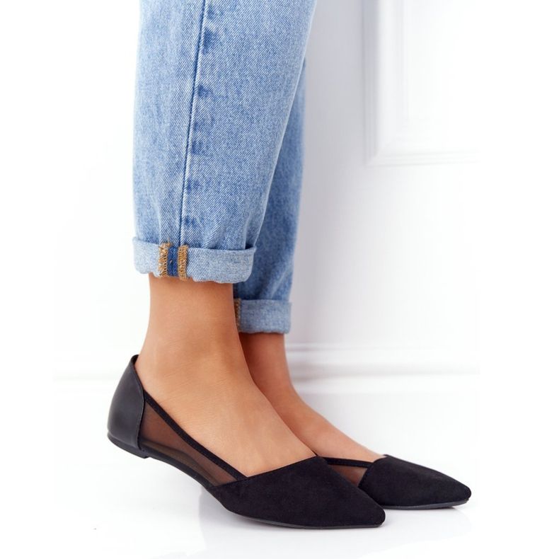 Balerine od crne antilope u špicu s mrežom crna 1