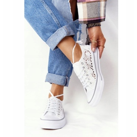 FB2 Ženske bijele tenisice od čipke Candice bijela 2