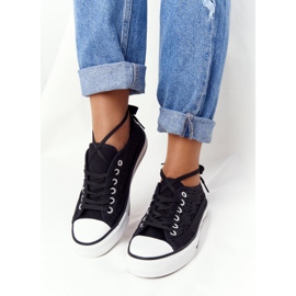 FB2 Ženske crne tenisice Candice od čipke crno 2