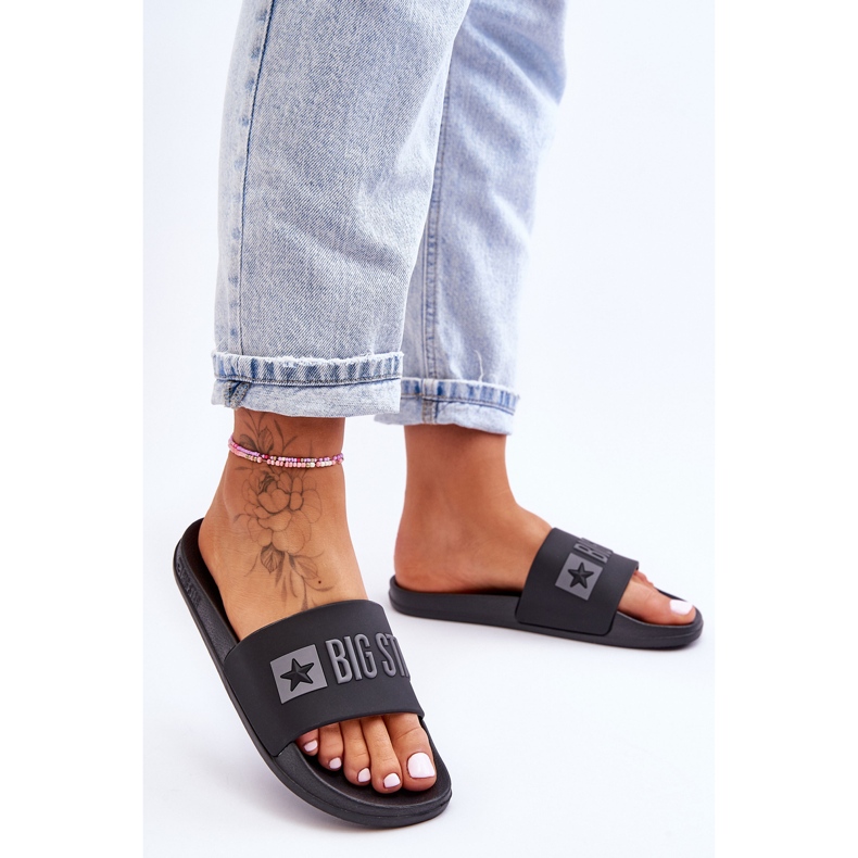 Ženske papuče Big Star FF274A200 Crne bezbojan 2