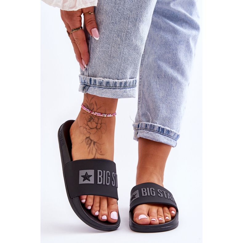 Ženske papuče Big Star FF274A200 Crne bezbojan 1