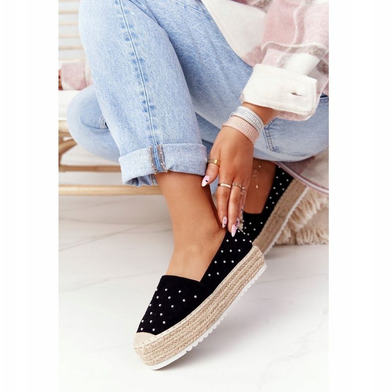 S.Barski Espadrile na platformi od slame S. Bararski Crna 1