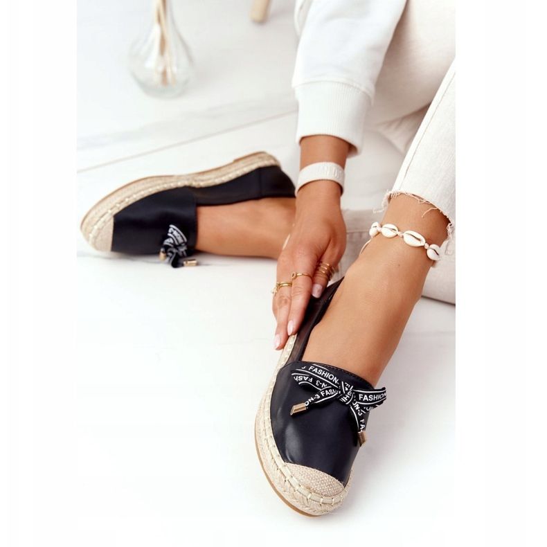 S.Barski Crne S. Barske espadrile na potplatu od slame crna 1