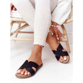 Elegantne ženske papuče S.Barski crne crna 1