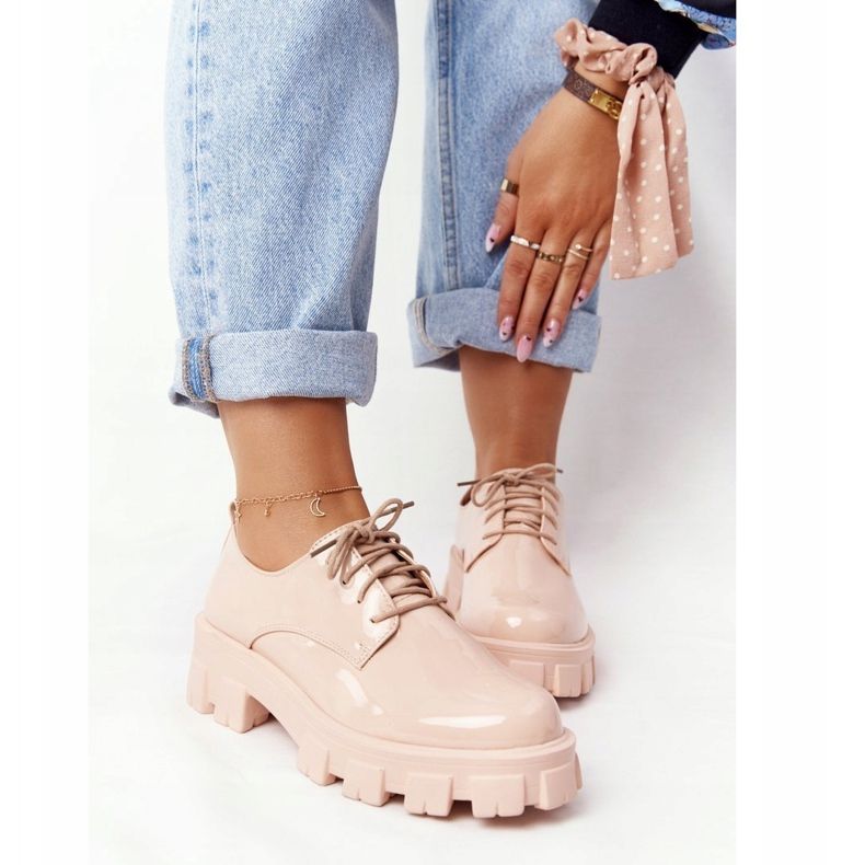 PS1 Ženski Oxfords na platformi Nude Imogen bež ružičasta 1
