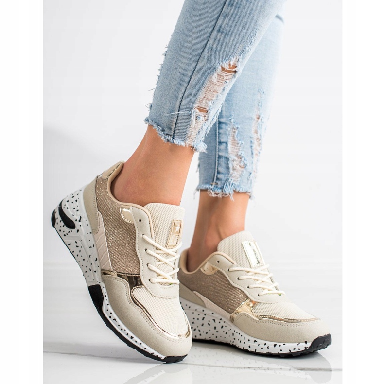 SHELOVET Tenisice sa zlatnim klinom višebojan 1