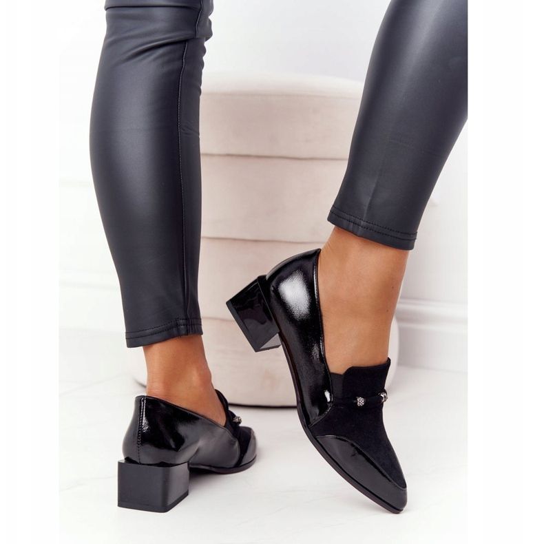 Elegantne pumpe na štiklama S.Barski Premium crne crna 2