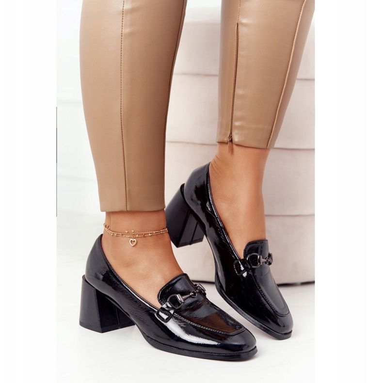 Elegantne pumpe na štiklama S.Barski Premium crne crno 2