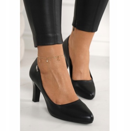 PJ1 Klasične crne crne Eleanor pumpe na šipki crno 3