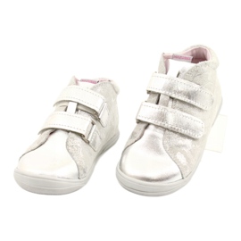 Mazurek Sportske kožne cipele sa čičak srebrnom 1264 srebro siva 2