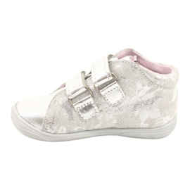 Mazurek Sportske kožne cipele sa čičak srebrnom 1264 srebro siva 1