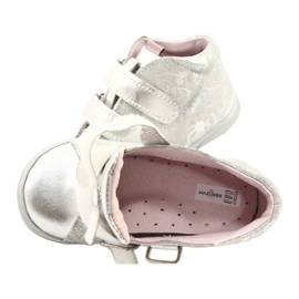 Mazurek Sportske kožne cipele sa čičak srebrnom 1264 srebro siva 5