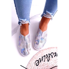 Jezzi Ženske sive kožne tenisice Comfort Insert siva 3