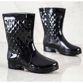 Bona Shiny Quilted Wellies crna 1
