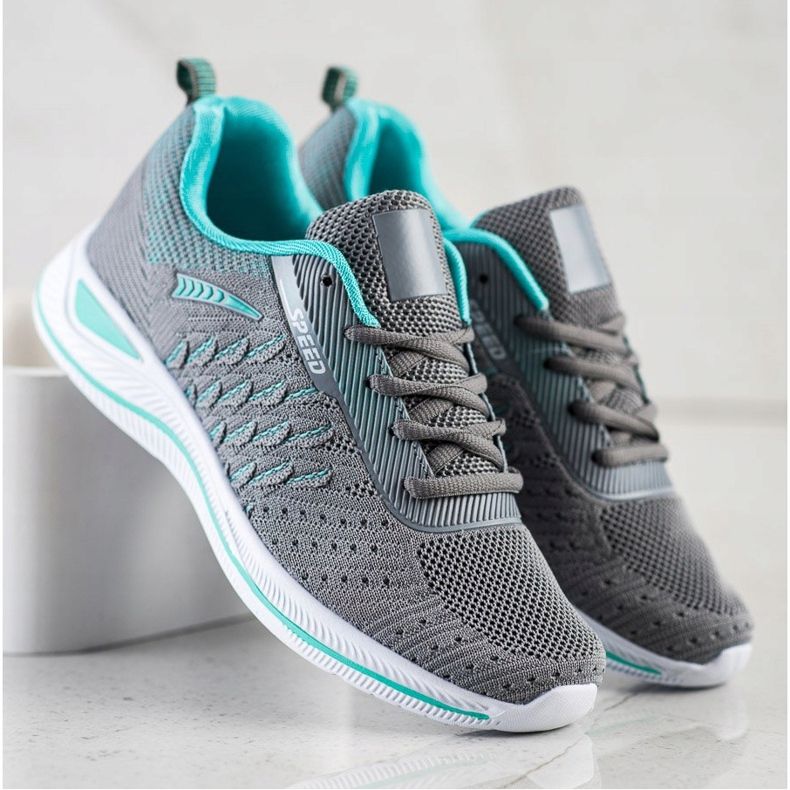 Bona Sportske cipele za trčanje siva zelena 1