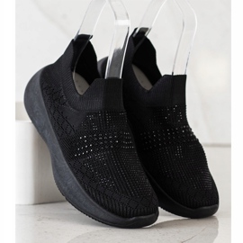 Renda Crne tenisice s kristalima crna 2