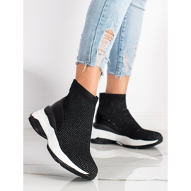 SHELOVET Tenisice s visokim tekstilom crna 1