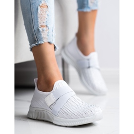 SHELOVET Sportske cipele s kristalima bijela 1