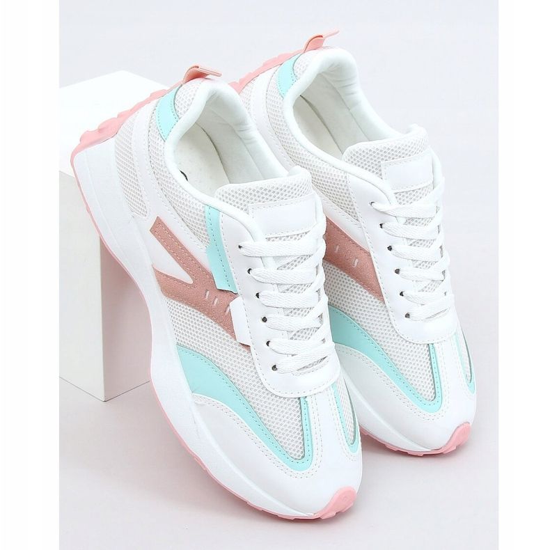 Višebojne sportske cipele 6115 BIJELE / ROZE bijela ružičasta višebojan 1