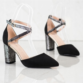 S. BARSKI Elegantne pumpe na stupu crno 1