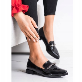 S. BARSKI Lakirane mokasine u špicu crna 2