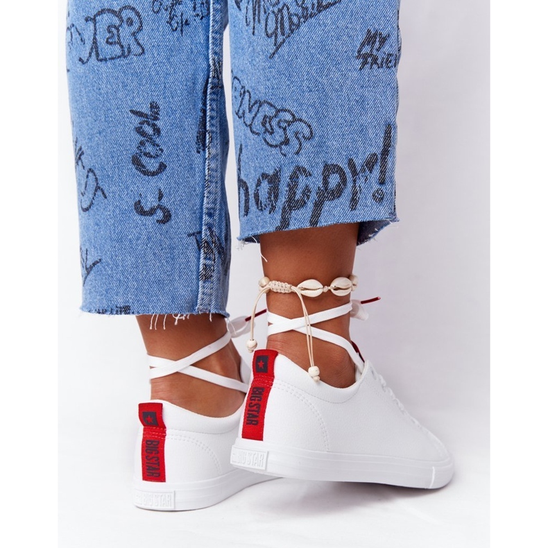 Ženske tenisice s vrpcom Big Star DD274685 Bijele bijela 1