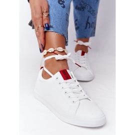 Ženske tenisice s vrpcom Big Star DD274685 Bijele bijela 2