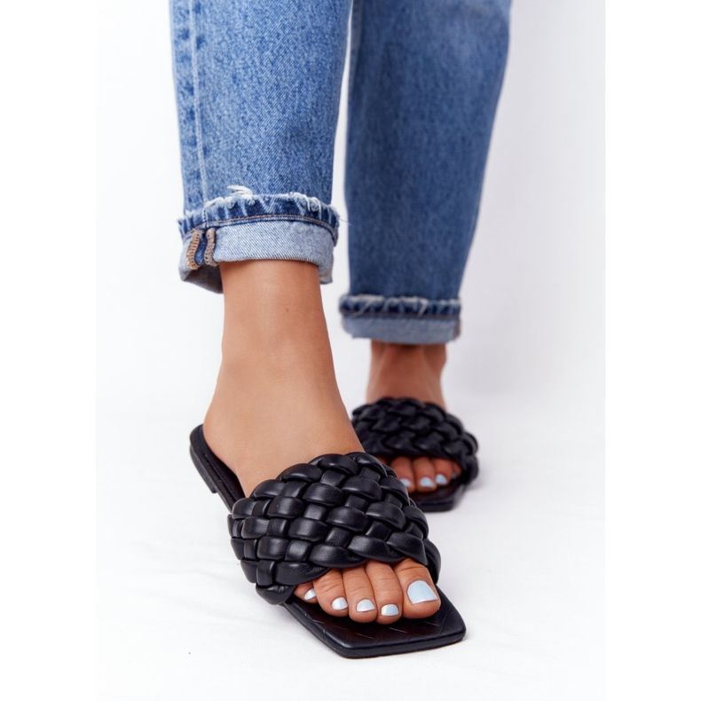 PS1 Ženske crne papuče od pletene Cheryl crna 1