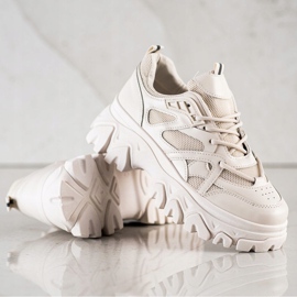 SHELOVET Modne tenisice u bež boji smeđa 1