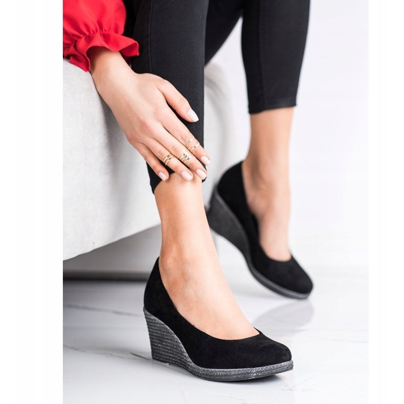 VINCEZA pumpe od antilopa crno 2