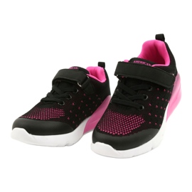 American Club Sportske cipele za djevojčice s čičakom RL12 / 21 Crna crno ružičasta 2