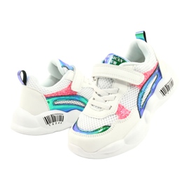 American Club Modne halografske sportske cipele ES23/21 Bijele bijela 3