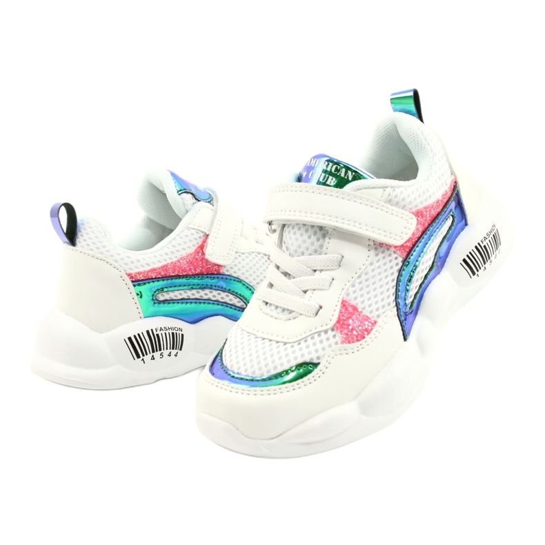 American Club Modne halografske sportske cipele ES23/21 Bijele bijela 3